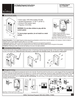 Hz Keypad - QMI Security Solutions