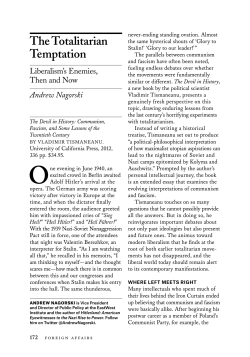 The Totalitarian Temptation