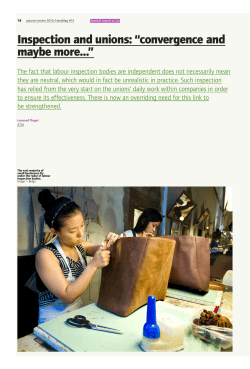 Inspection and unions: “convergence and maybe more…”