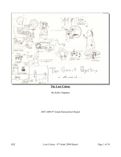 The Lost Colony - Chapman Kids Blog