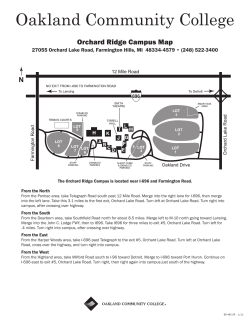 Orchard Ridge Campus Map - Oakland Community College