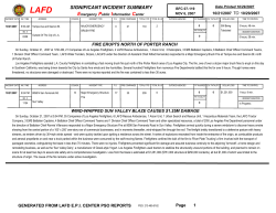 significant incident summary