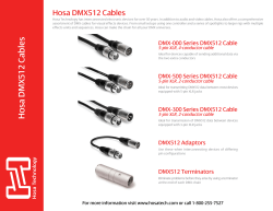 Hosa DMX512 Cut Sheet