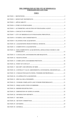 Purchasing - City of Mississauga