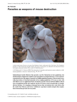 Parasites as weapons of mouse destruction