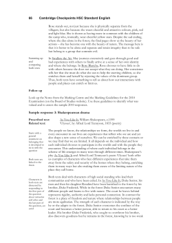 Sample response 3: Shakespearean drama