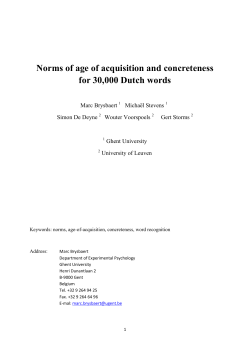 Norms of AoA and Concreteness for 30000 Dutch - crr