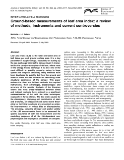Ground-based measurements of leaf area index: a review of