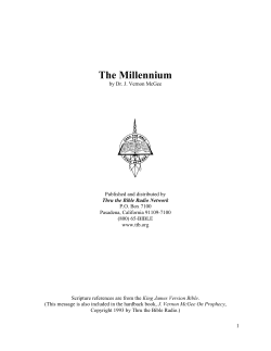 The Millennium - Thru the Bible