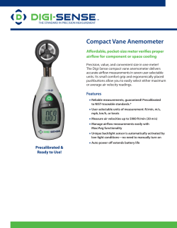 Compact Vane Anemometer - Nova Tech International