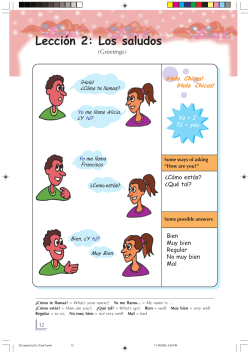 Lecci&oacute;n 2: Los saludos