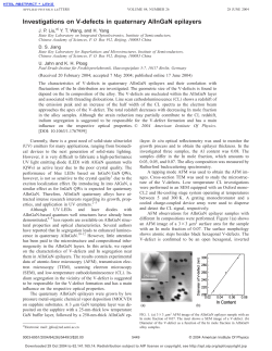 Investigations on V-defects in quaternary AlInGaN epilayers