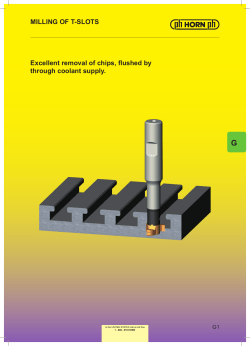 Excellent removal of chips ushed by through coolant