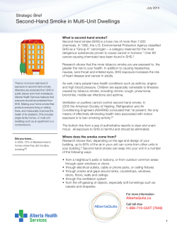 Second-Hand Smoke in Multi-Unit Dwellings