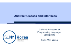 Abstract Classes and Interfaces