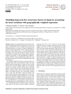 Modelling long-term fire occurrence factors in Spain by