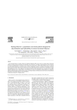 Darting behavior: a quantitative movement pattern designed for