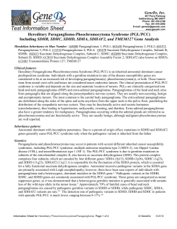 Test Information Sheet