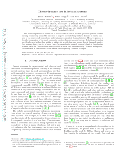 Thermodynamic laws in isolated systems