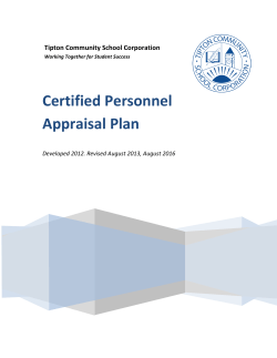 Certified Personnel Appraisal Plan