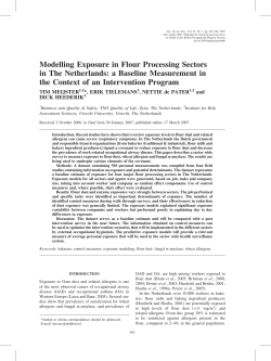 Modelling Exposure in Flour Processing Sectors