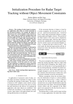 Initialization Procedure for Radar Target Tracking without Object