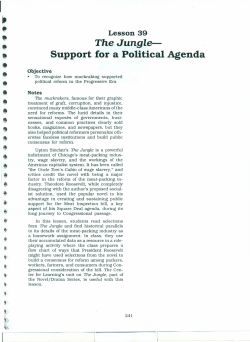 Lesson 39 TheJungle- Support for a Political Agenda
