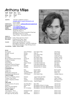 Resume - Anthony Miles