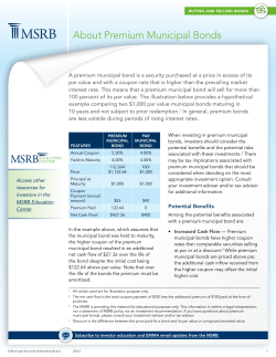 About Premium Municipal Bonds
