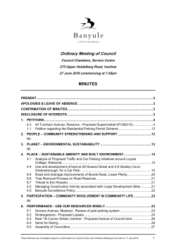 Minutes of Ordinary Meeting of Council