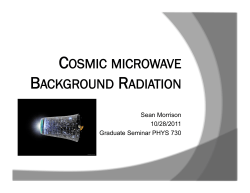 COSMIC MICROWAVE BACKGROUND RADIATION