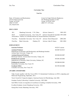 current cv - The Biodesign Institute