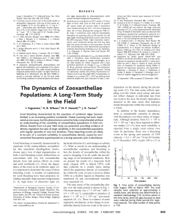 The Dynamics of Zooxanthellae Populations: A Long