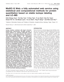MaXIC-Q Web: a fully automated web service using statistical and