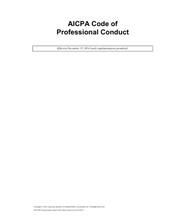 AICPA Code of Professional Conduct