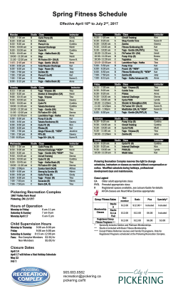 Spring Class Schedule