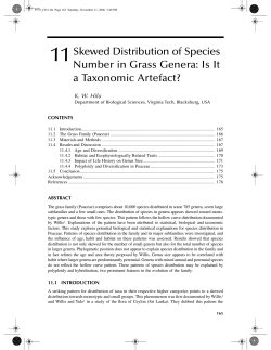 11Skewed Distribution of Species Number in Grass Genera: Is It a