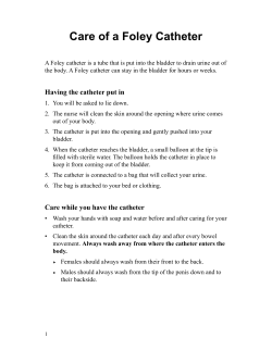Care of a Foley Catheter - Spanish