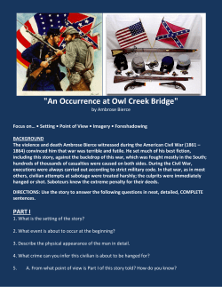 "An Occurrence at Owl Creek Bridge"