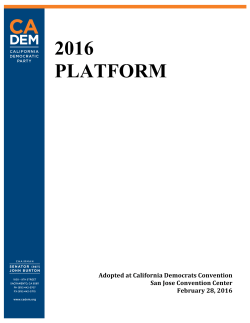 2016 platform - California Democratic Party