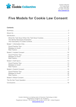 Five Models for Cookie Law Consent