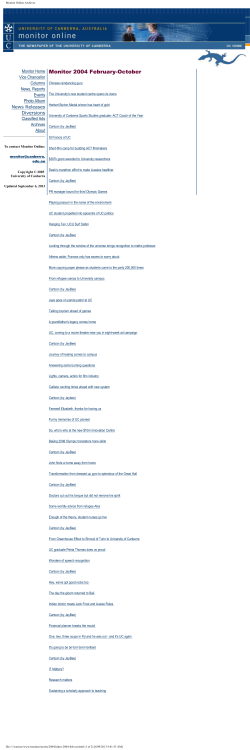 2004 February-October - University of Canberra