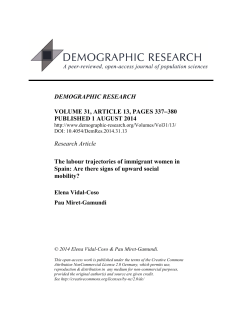 The labour trajectories of immigrant women in Spain
