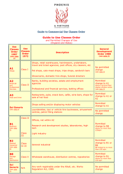 Guide to Use Classes Order A1 A2 A3 B1 B2 B8