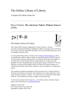 Online Library of Liberty: The American Nation: Primary Sources