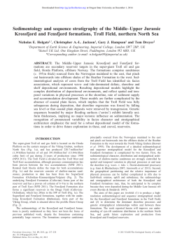 Holgate et al., 2013, Sedimentology and stratigraphy of the Troll
