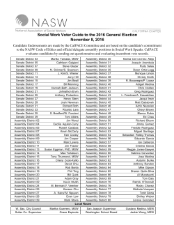 Social Work Voter Guide - NASW-CA