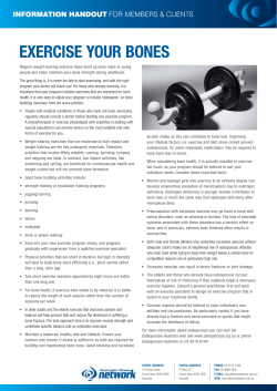 exercise your bones - Australian Fitness Network