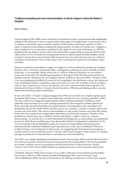 Traditional storytelling and new environmentalism in Astrid