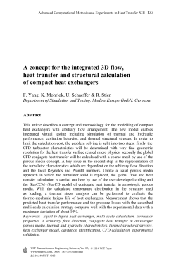 A concept for the integrated 3D flow, heat transfer and